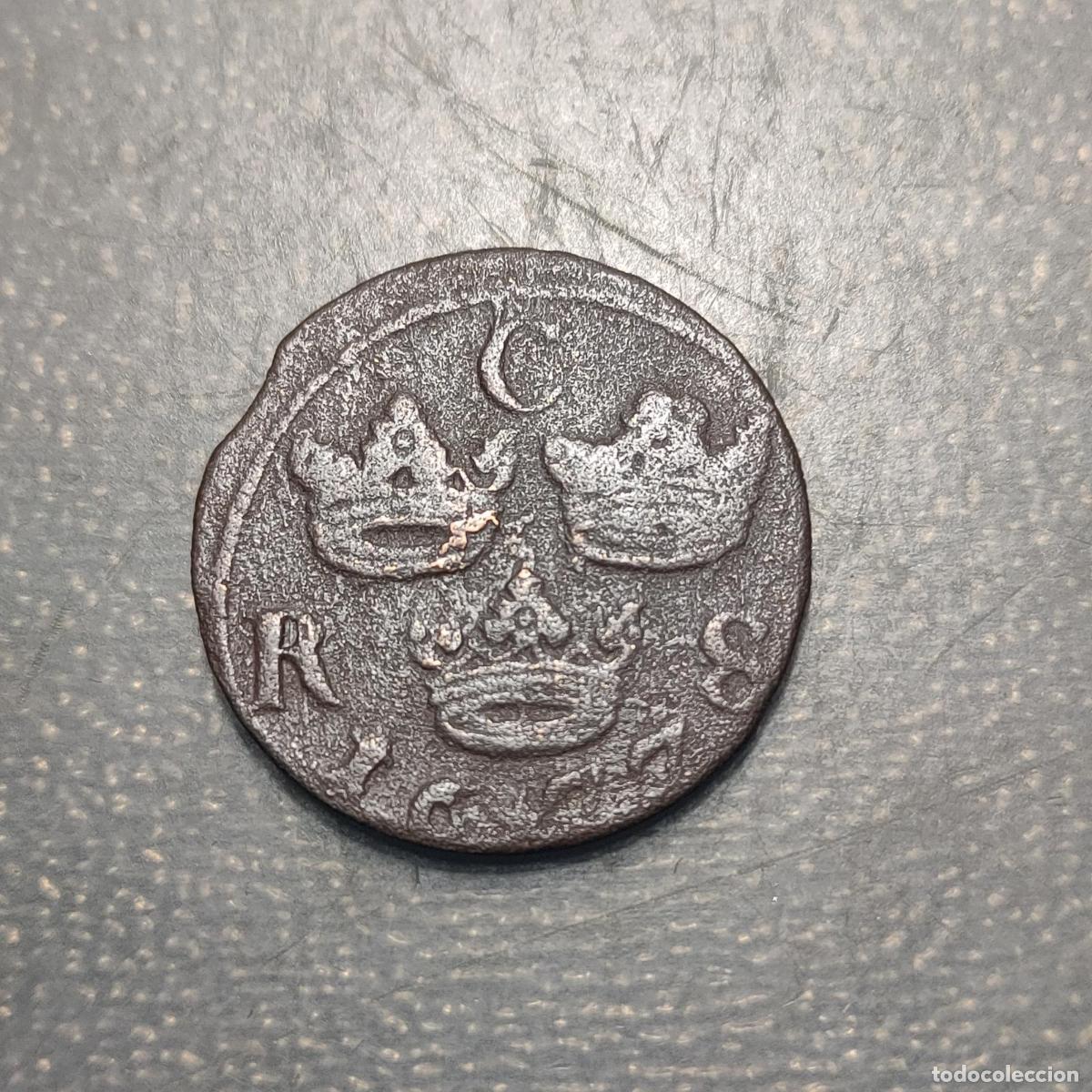 Monedas antiguas de Europa: SUECIA SWEDEN CARL XI 1/6 ORE SILVERMYNT 1667 MBC