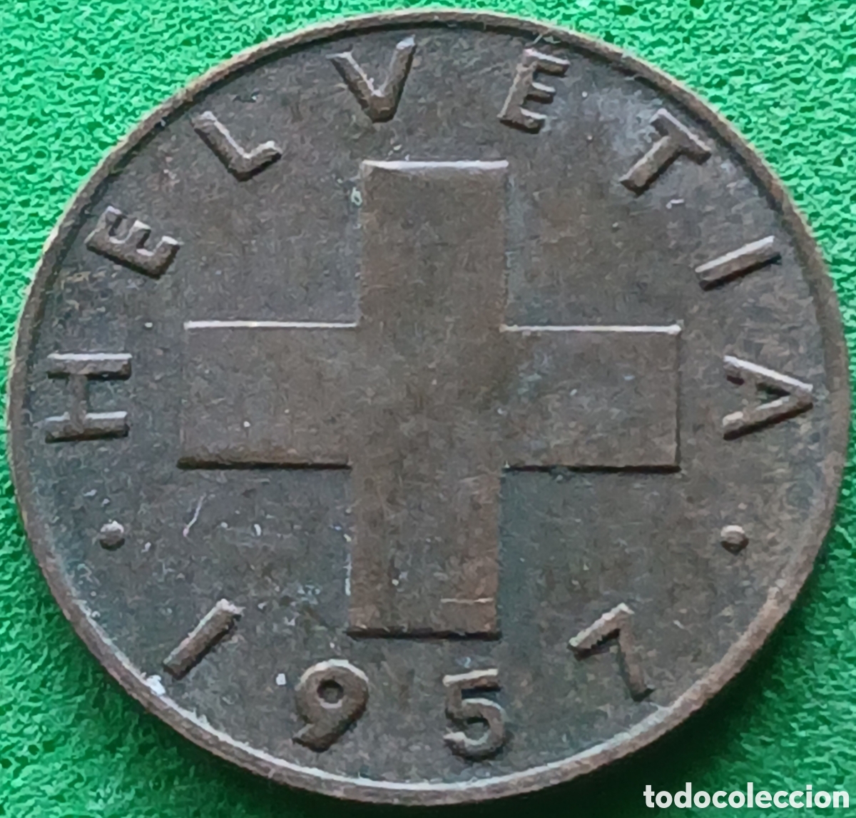 Monedas antiguas de Europa: Suiza 1 centimo 1957 km#46