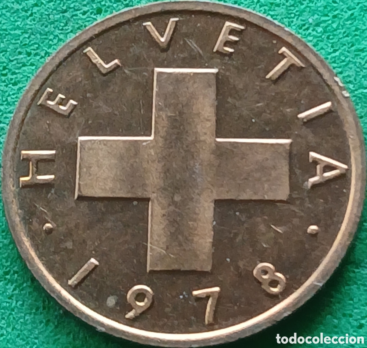 Monedas antiguas de Europa: Suiza 1 centimo 1978 km#46 poco com&uacute;n