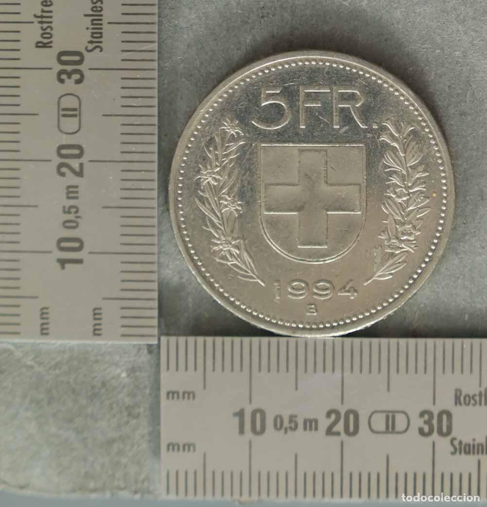 Monedas antiguas de Europa: MONEDA. Suiza - 5 Francos - 1994