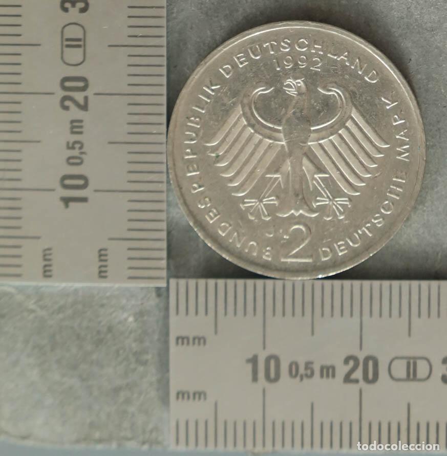 Monedas antiguas de Europa: MONEDA. Bundesrepublik Deutschland - 2 Deutsche Mark - 1992