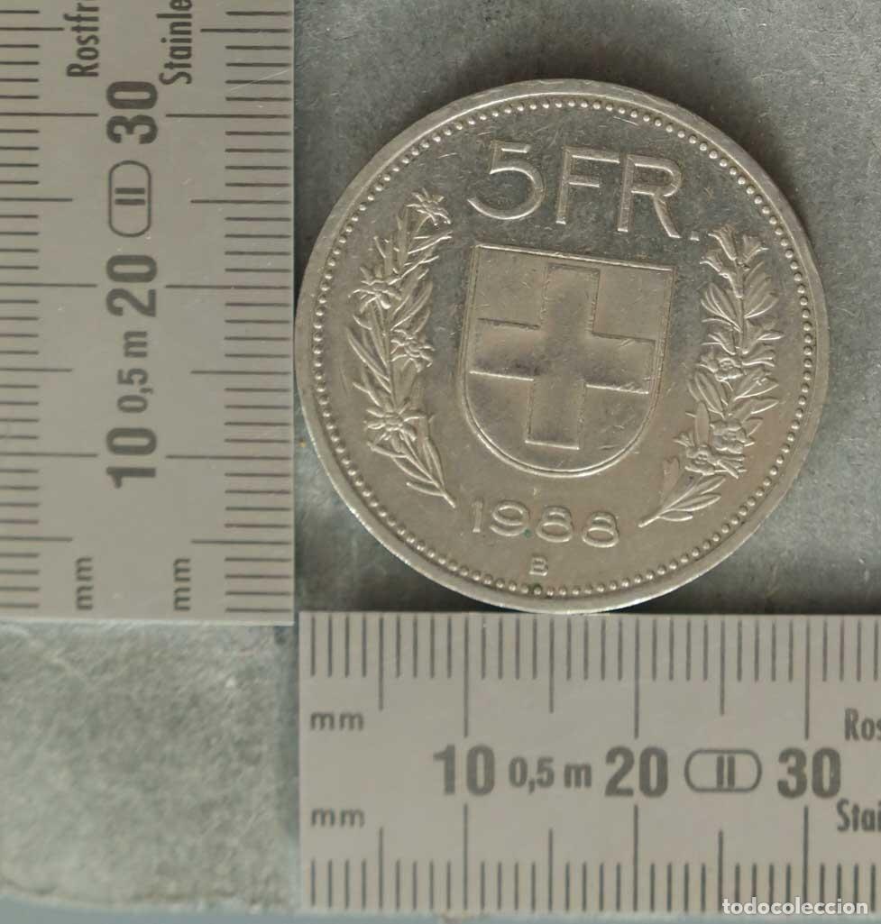 Monedas antiguas de Europa: MONEDA. Suiza - 5 Francos - 1988