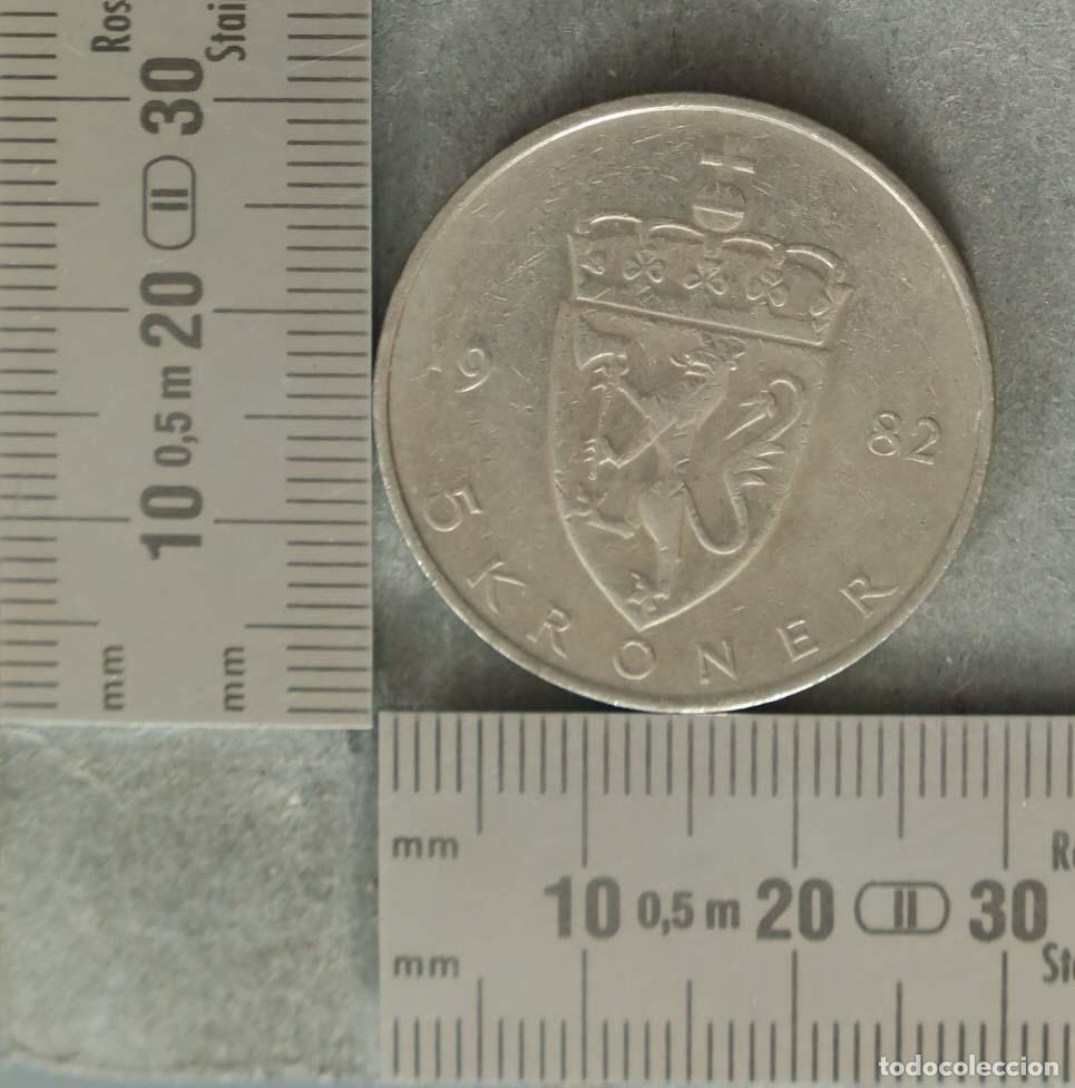 Monedas antiguas de Europa: MONEDA. Noruega - Olav V - 5 Kroner - 1982