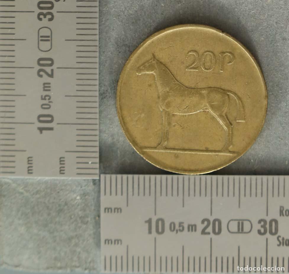 Monedas antiguas de Europa: MONEDA. Irlanda - 20 Pence - 1986