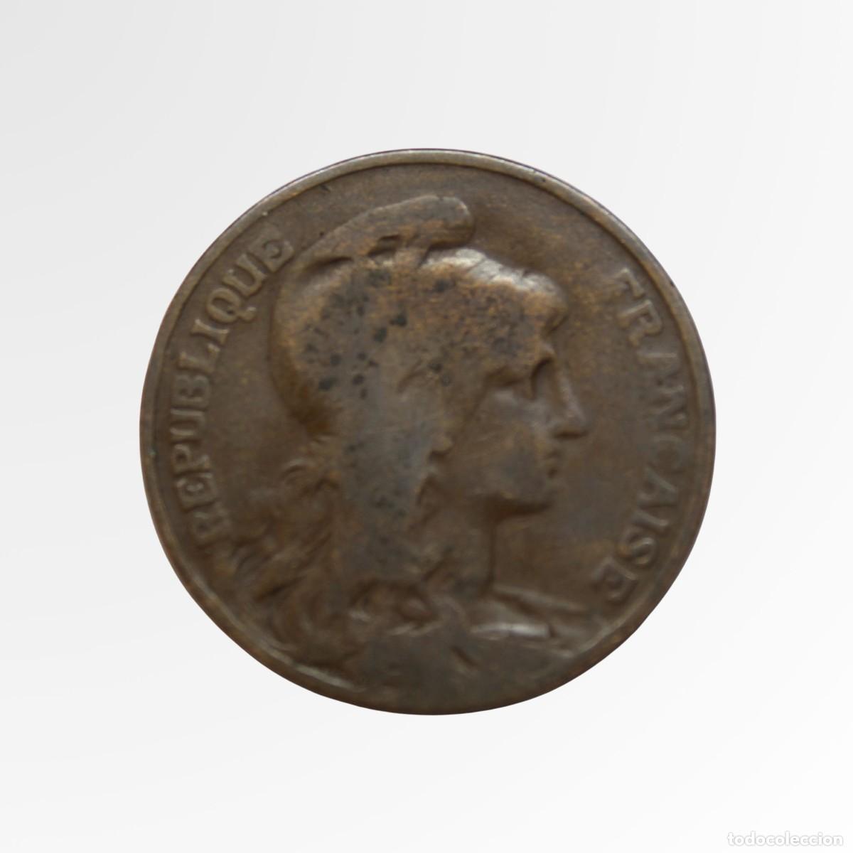 Monedas antiguas de Europa: Moneda 10 Centimos Francia 1902 Dupuis Bronce