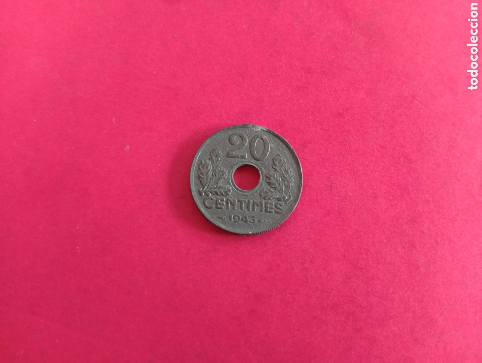 Monedas antiguas de Europa: 20 centimes de Francia 1943