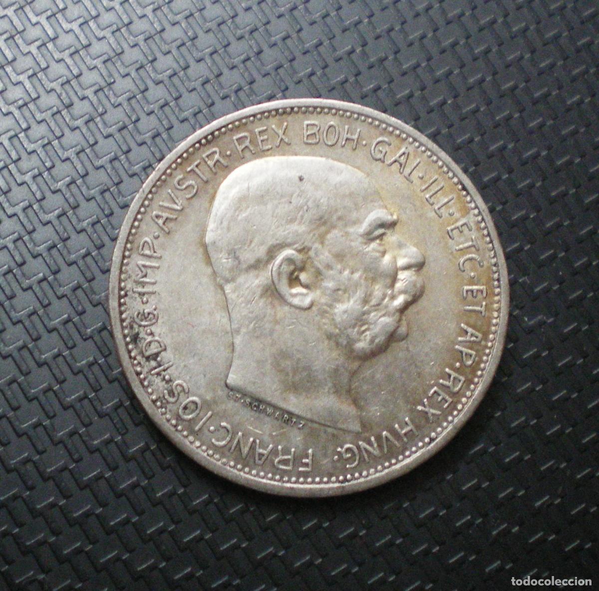Monedas antiguas de Europa: AUSTRIA - 2 CORONAS de PLATA a&ntilde;o 1913