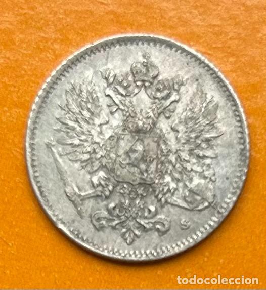 Monedas antiguas de Europa: FINLANDIA - 25 PENNIA 1916 PLATA - BAJO DOMINACION RUSA - BC