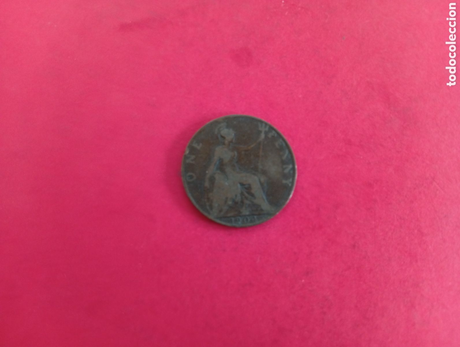 Monedas antiguas de Europa: 1 penique de Gran Breta&ntilde;a 1904