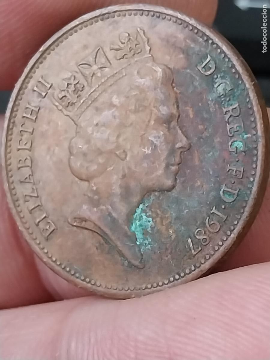 Monedas antiguas de Europa: 1987 REINO UNIDO 2 PENIQUES PENCE MONEDA ORIGINAL CIRCULADA