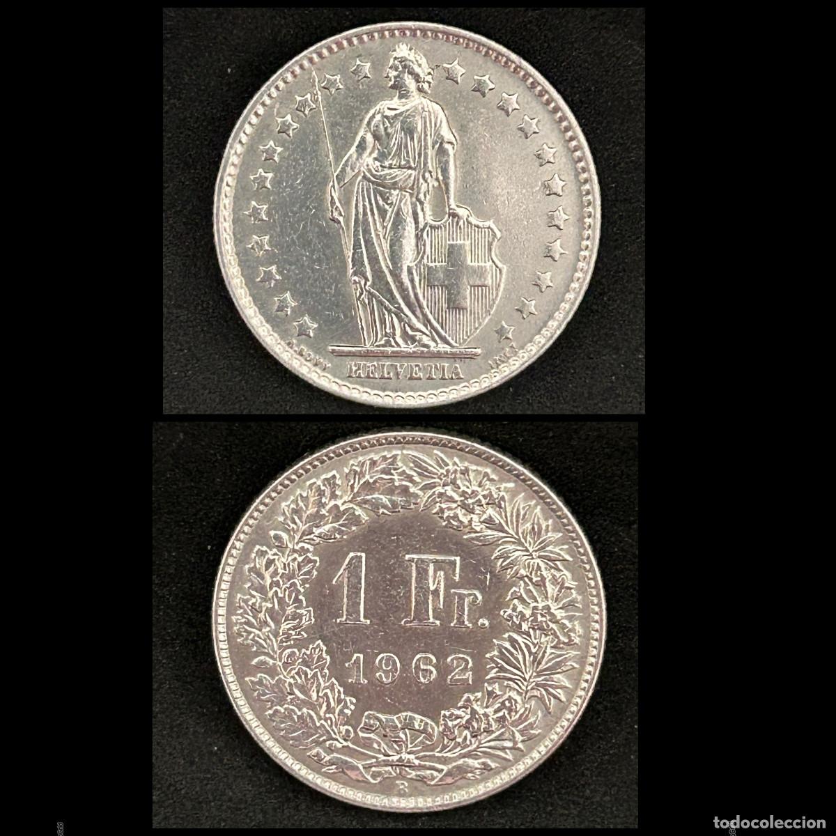 Monedas antiguas de Europa: Moneda 1 Franco Suizo 1962