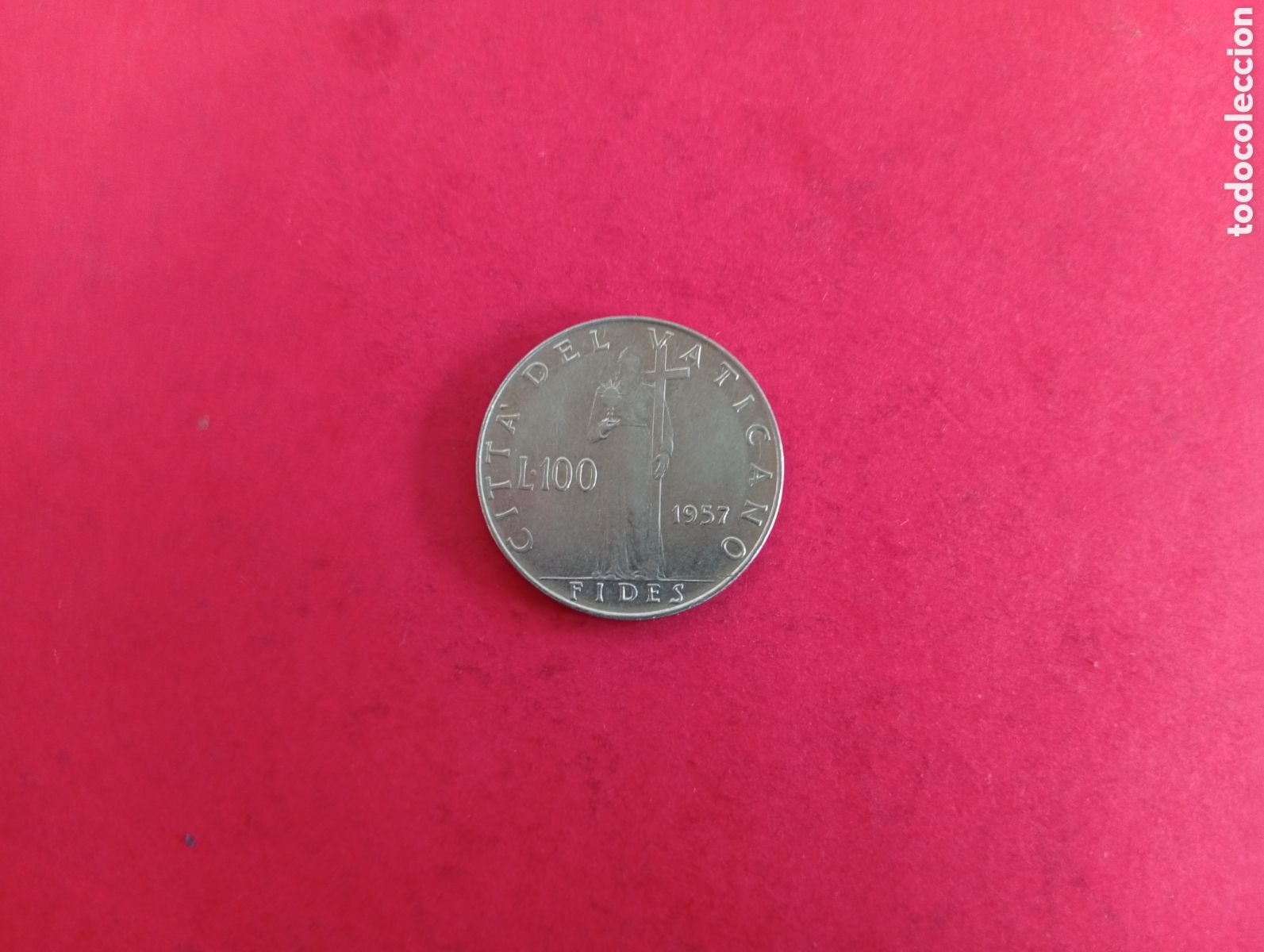 Monedas antiguas de Europa: 100 liras del Vaticano 1957