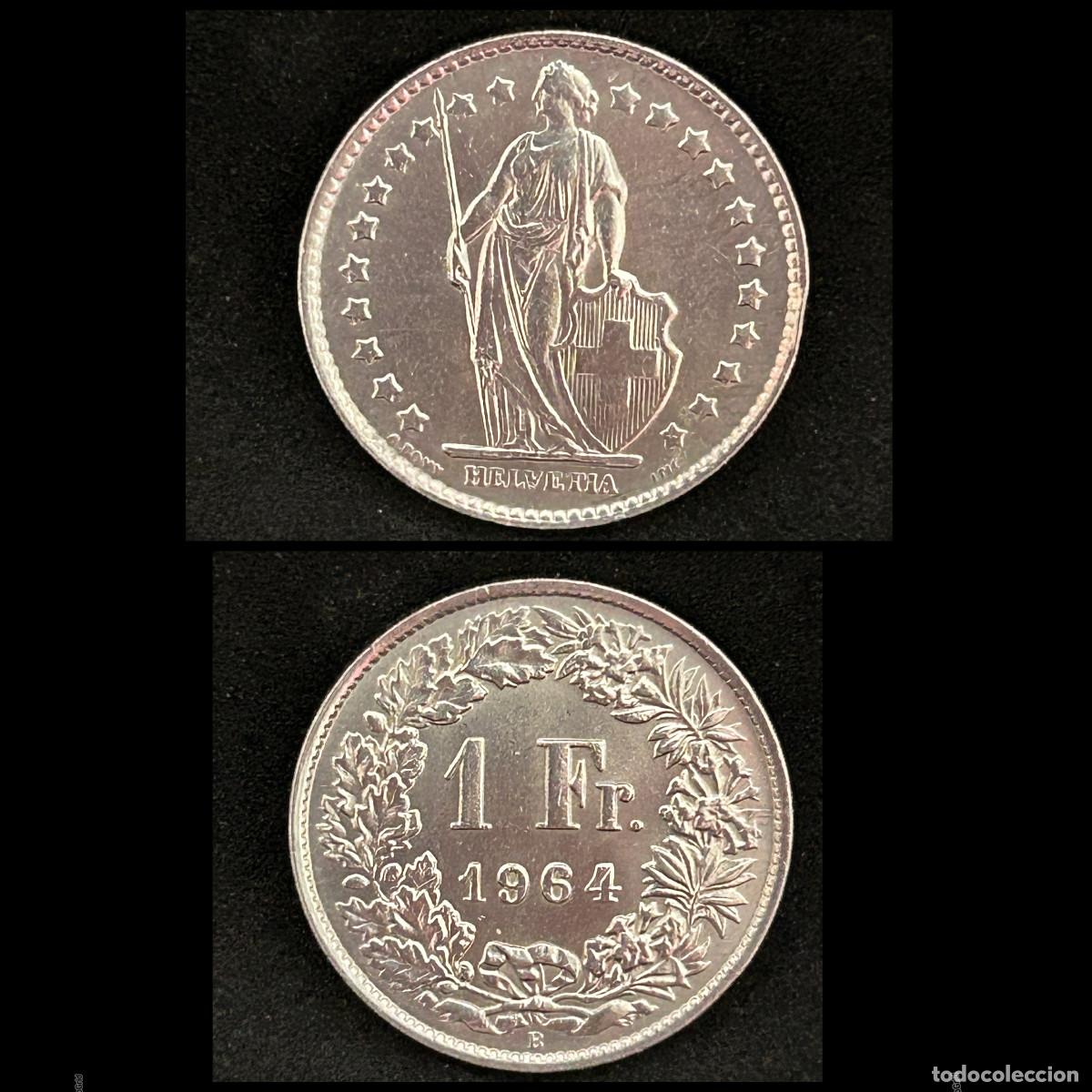 Monedas antiguas de Europa: Moneda 1 Franco Suizo 1964