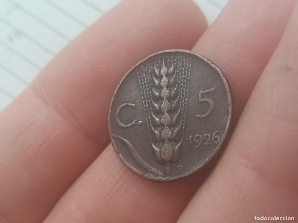 Monedas antiguas de Europa: 5 CENTESIMI 1926 ITALIA
