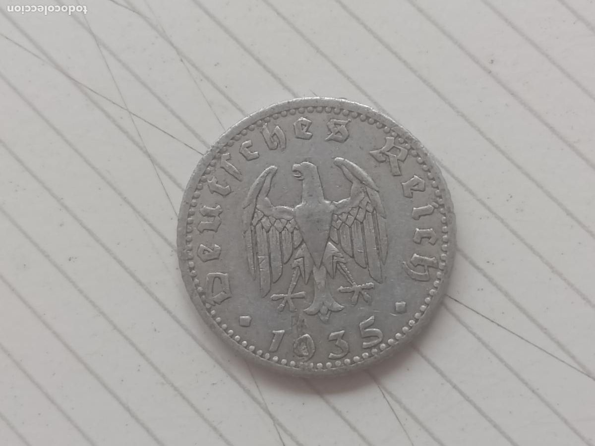 Monedas antiguas de Europa: ALEMANIA NAZI 50 PFENNIG 1935 A
