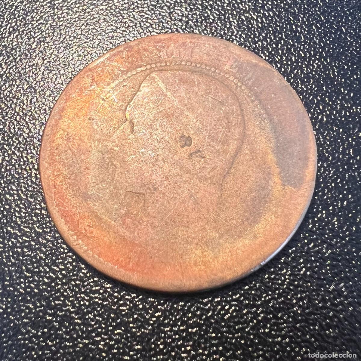 Monedas antiguas de Europa: Moneda 10 Centimos 1856 Napoleon III Bronce Francia Antigua