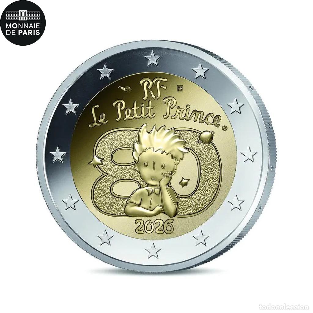 Monedas antiguas de Europa: [#475381] Francia, 2 Euro, 80 Ans du Petit Prince, BE, 2026, Monnaie de Paris