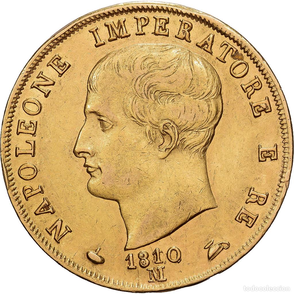 Monedas antiguas de Europa: [#1213922] Estados italianos, KINGDOM OF NAPOLEON, Napoleon I, 40 Lire, 1810, Milan, Oro