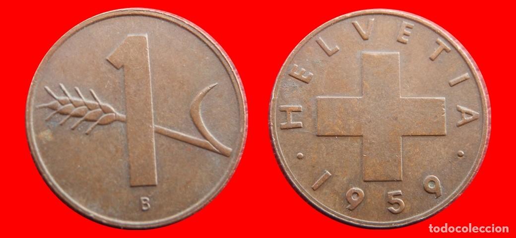Monedas antiguas de Europa: 1 RAPPEN 1959 SUIZA-143895