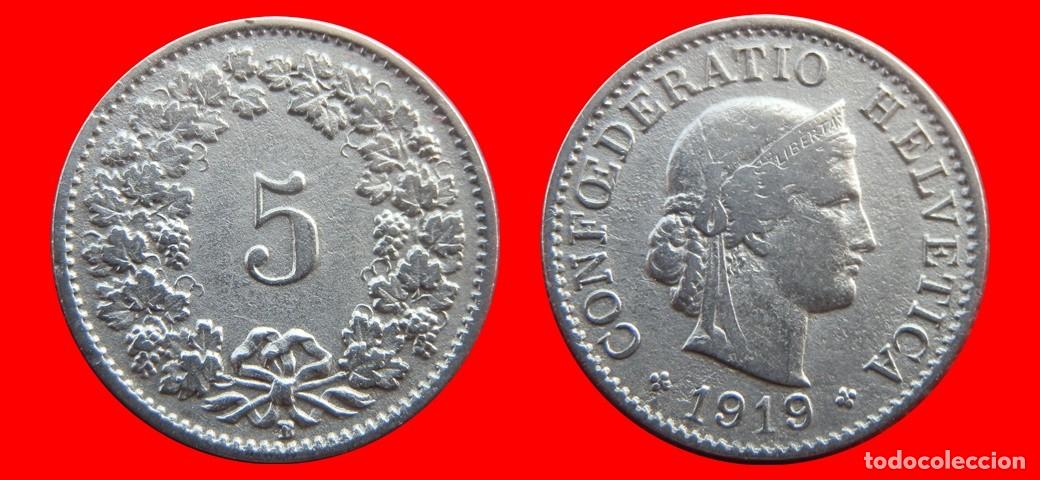 Monedas antiguas de Europa: 5 RAPPEN 1919 SUIZA-143906