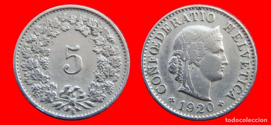 Monedas antiguas de Europa: 5 RAPPEN 1920 SUIZA-143907