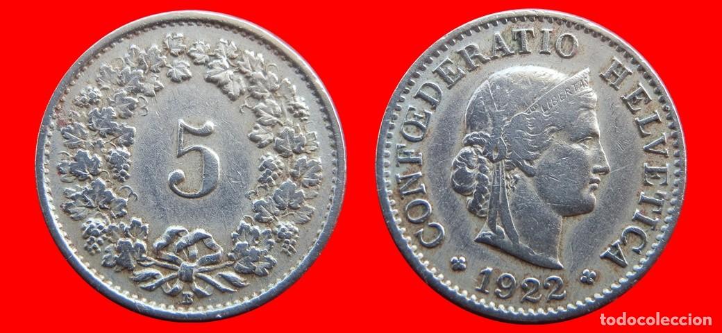 Monedas antiguas de Europa: 5 RAPPEN 1922 SUIZA-143908