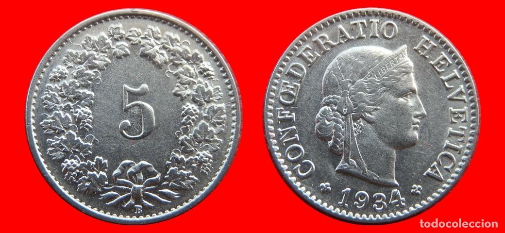 Monedas antiguas de Europa: 5 RAPPEN 1934 SUIZA-143912