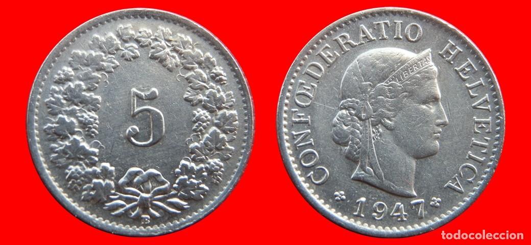 Monedas antiguas de Europa: 5 RAPPEN 1947 SUIZA-143914