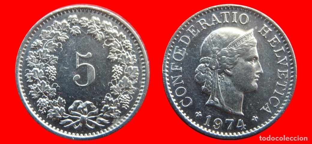 Monedas antiguas de Europa: 5 RAPPEN 1974 SUIZA-143915