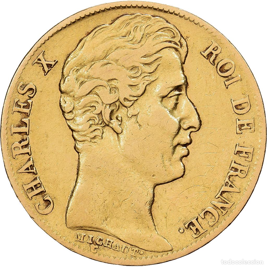 Monedas antiguas de Europa: [#1202837] Francia, 20 Francs, Charles X, 1828, Paris, Oro, MBC, KM:726.1