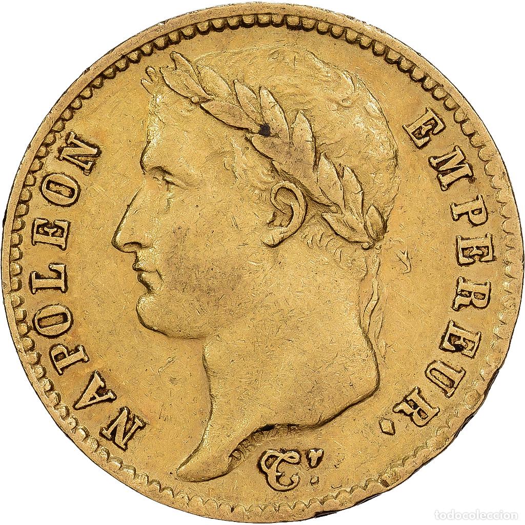 Monedas antiguas de Europa: [#1202846] Francia, 20 Francs, Napol&eacute;on I, 1808, Paris, Oro, MBC+, KM:687.1