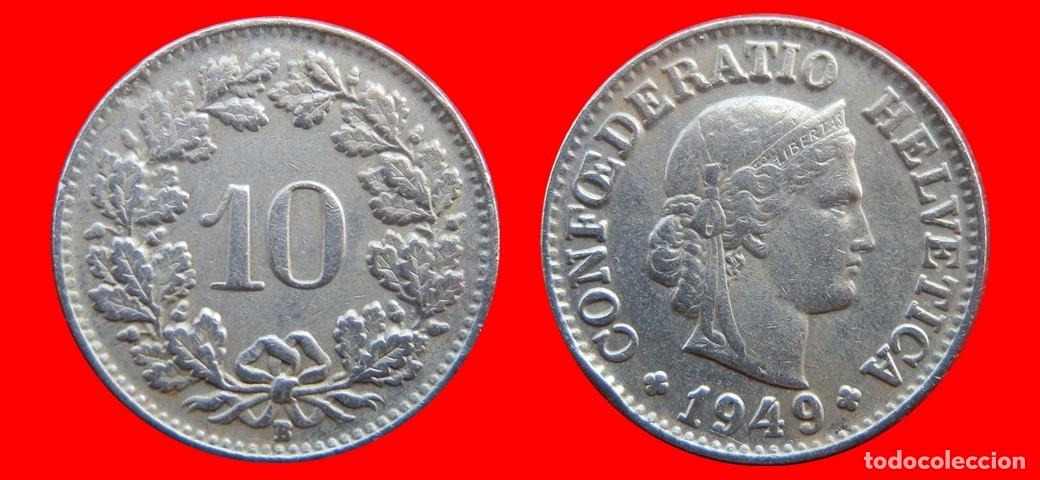 Monedas antiguas de Europa: 10 RAPPEN 1949 SUIZA-143932