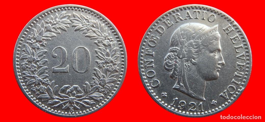 Monedas antiguas de Europa: 20 RAPPEN 1921 SUIZA-143943