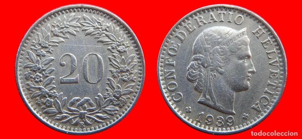 Monedas antiguas de Europa: 20 RAPPEN 1939 SUIZA-143944