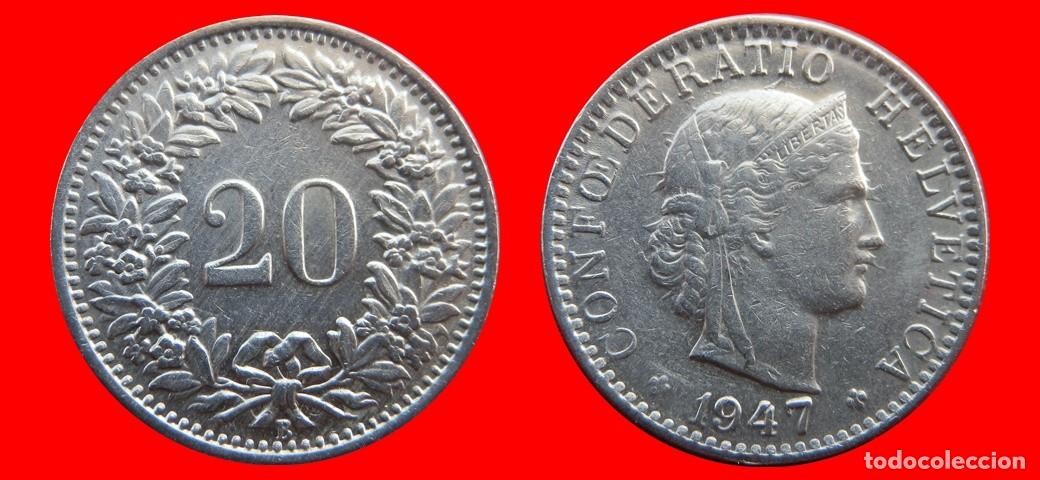 Monedas antiguas de Europa: 20 RAPPEN 1947 SUIZA-143946