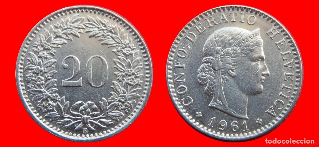 Monedas antiguas de Europa: 20 RAPPEN 1961 SUIZA-143950