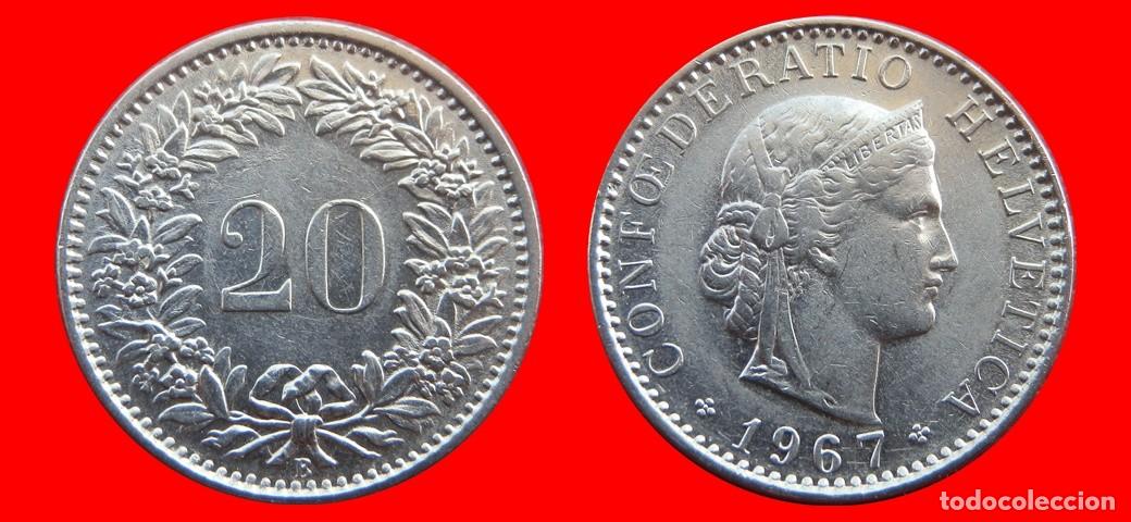 Monedas antiguas de Europa: 20 RAPPEN 1967 SUIZA-143952