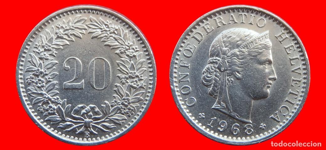 Monedas antiguas de Europa: 20 RAPPEN 1968 SUIZA-143953