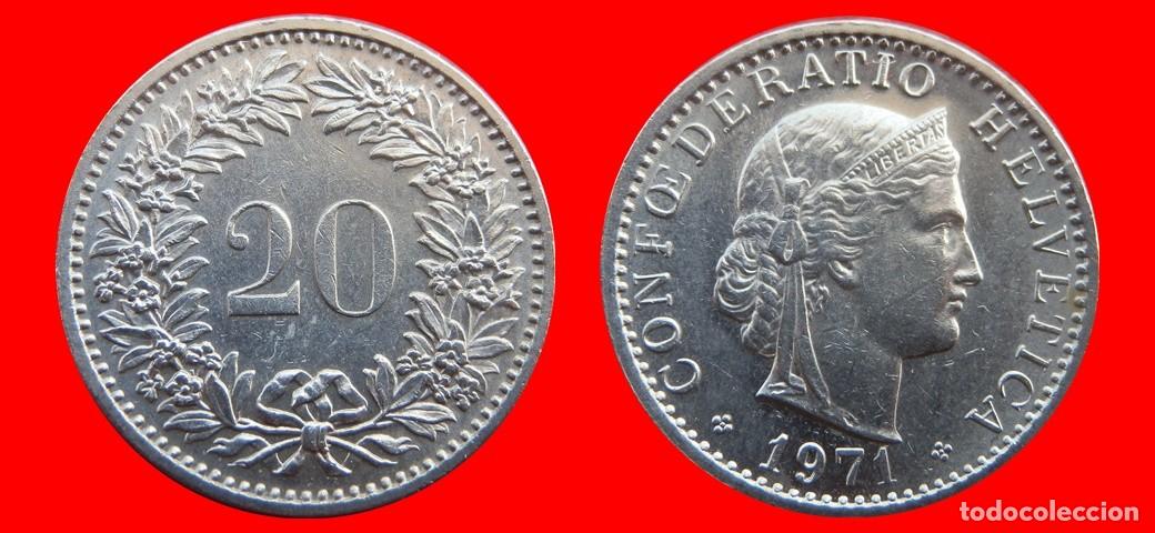 Monedas antiguas de Europa: 20 RAPPEN 1971 SUIZA-143954