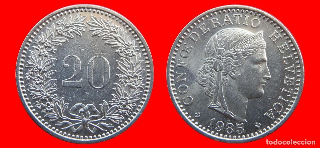 Monedas antiguas de Europa: 20 RAPPEN 1985 SUIZA-143956