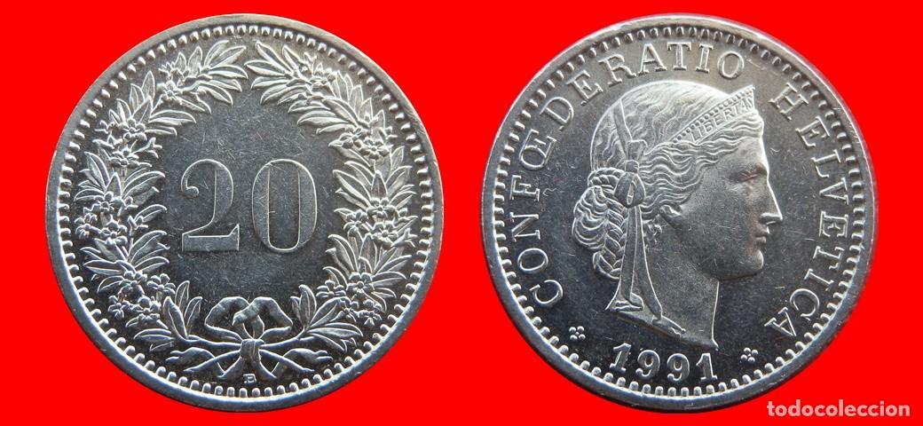 Monedas antiguas de Europa: 20 RAPPEN 1991 SUIZA-143958
