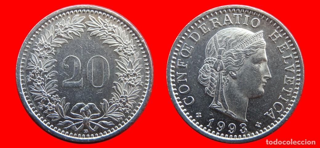 Monedas antiguas de Europa: 20 RAPPEN 1993 SUIZA-143959