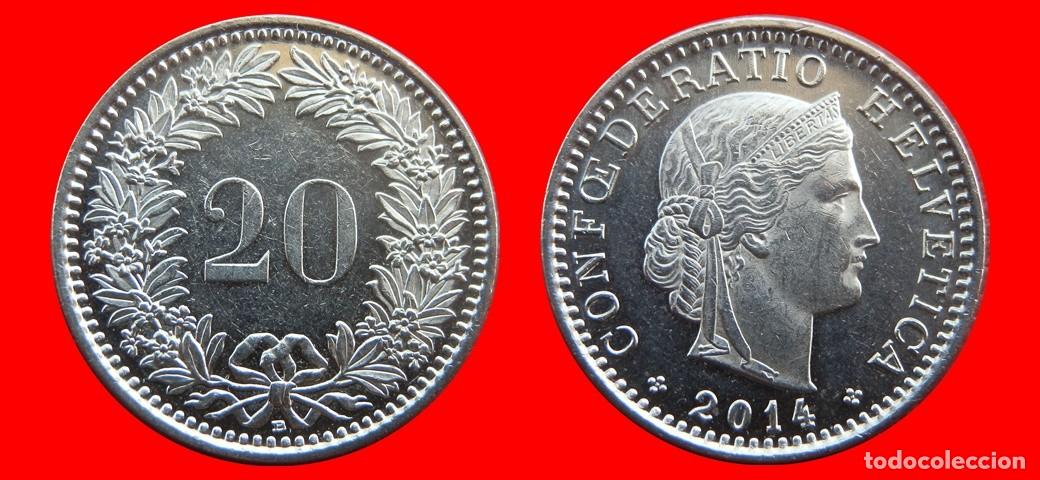 Monedas antiguas de Europa: 20 RAPPEN 2014 SUIZA-143963