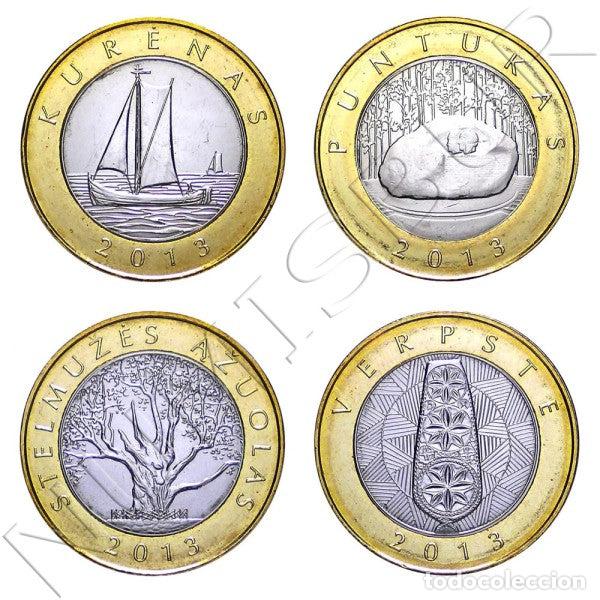 Monedas antiguas de Europa: LITUANIA 2 litas 2013 4 MONEDAS