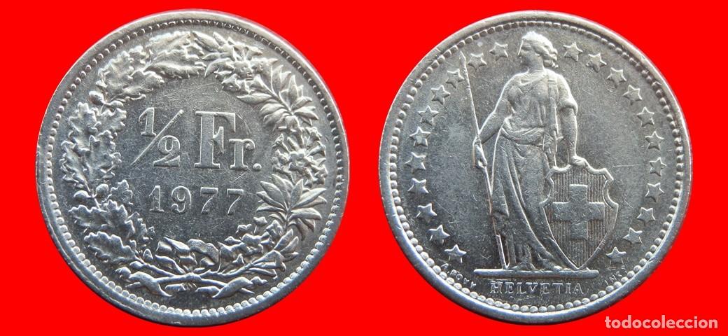 Monedas antiguas de Europa: 1/2 FRANCO 1977 SUIZA-143966