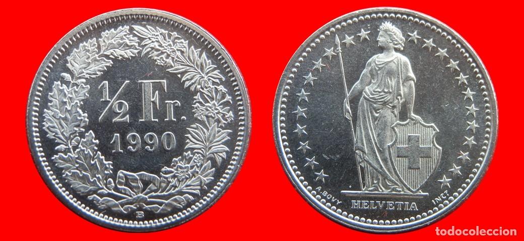 Monedas antiguas de Europa: 1/2 FRANCO 1990 SUIZA-143969