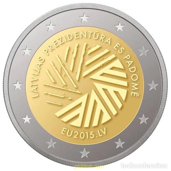 Monedas antiguas de Europa: 3417 LETONIA 2015 MONEDA CONMEMORATIVA 2 EUROS LETONIA 2015 CONSEJO UE