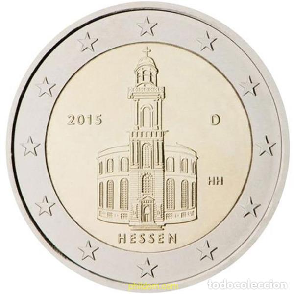 Monedas antiguas de Europa: 3415 ALEMANIA 2015 MONEDA CONMEMORATIVA 2 EUROS ALEMANIA 2015 HESSEN. X5 cecas