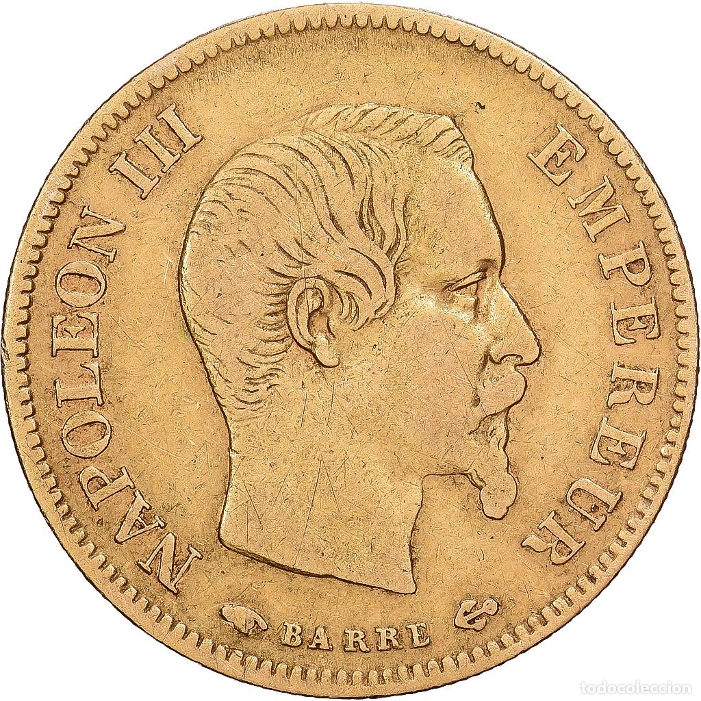 Monedas antiguas de Europa: [#1213933] Francia, 10 Francs, Napol&eacute;on III, 1858, Paris, Oro, BC+, Gadoury:1014, KM:784.3