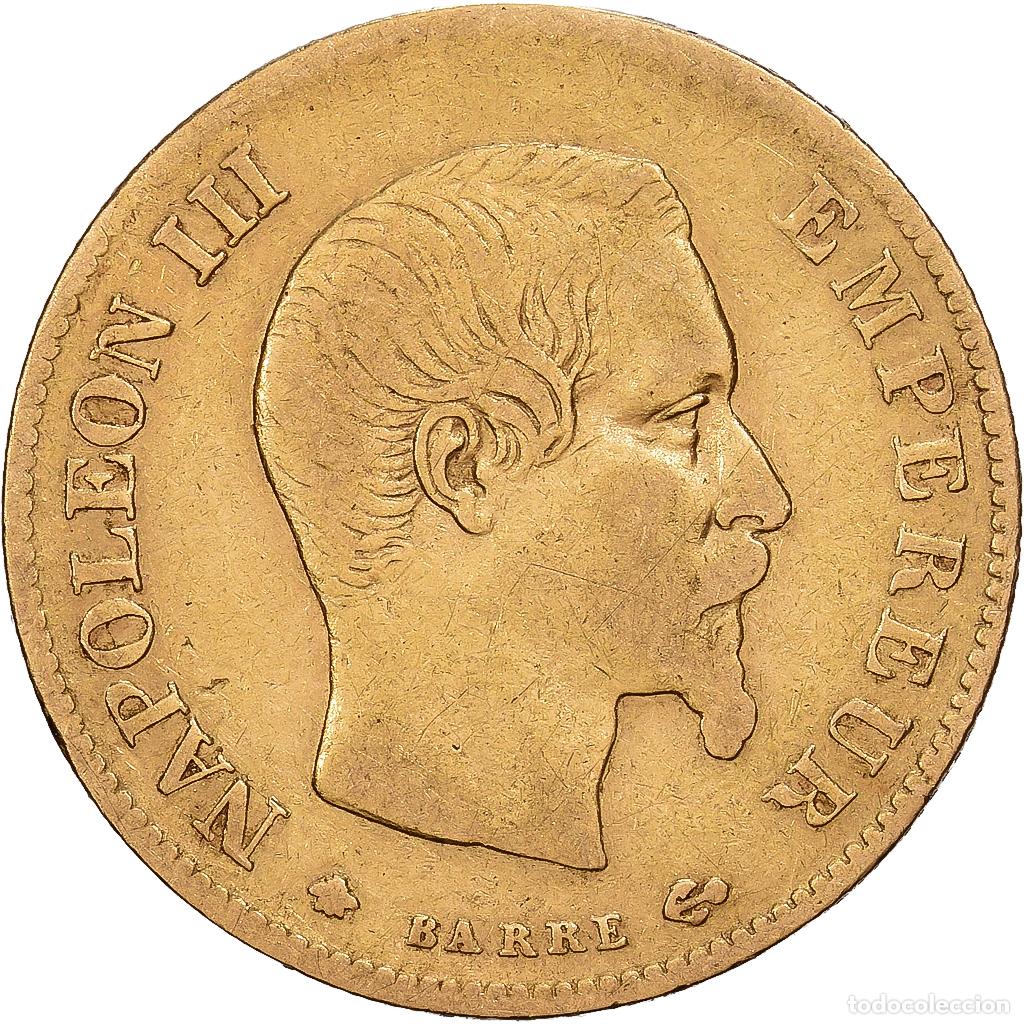 Monedas antiguas de Europa: [#1213936] Francia, 10 Francs, Napol&eacute;on III, 1859, Strasbourg, Oro, BC+, KM:784.4